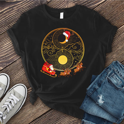 Christmas Sun and Moon Yin Yang T-shirt