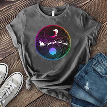 Load image into Gallery viewer, Christmas Sun and Moon Yin Yang Rainbow T-shirt
