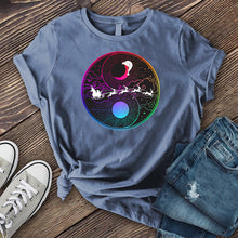 Load image into Gallery viewer, Christmas Sun and Moon Yin Yang Rainbow T-shirt
