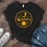 Christmas Sun & Moon Yin Yang Yellow T-shirt's Image