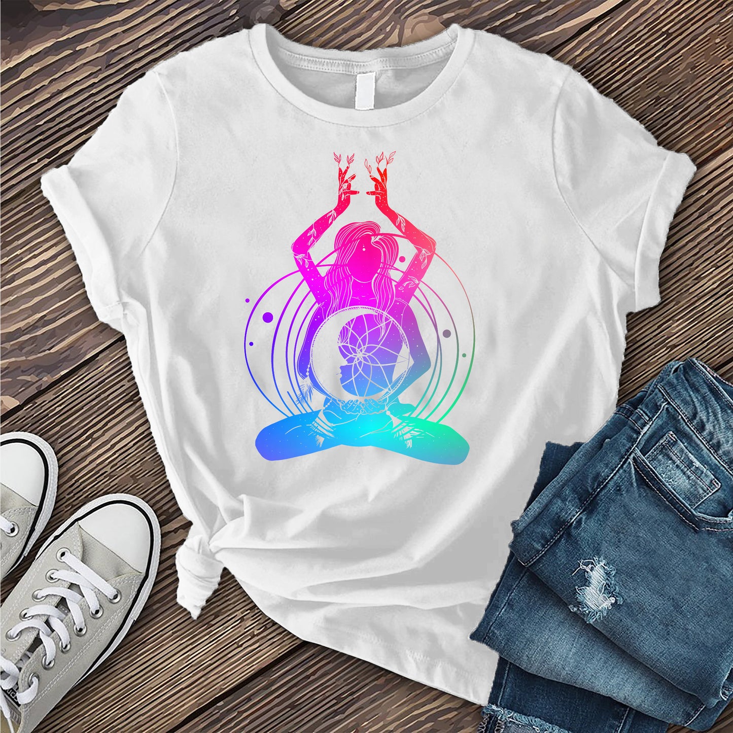 Calm Meditation Rainbow T-shirt