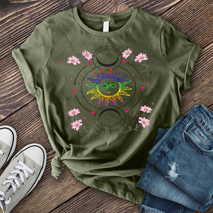 Celestial Sunshine Flowers T-Shirt