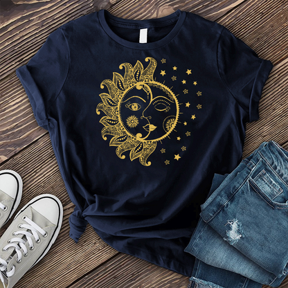 Golden Sun And Moon T-Shirt