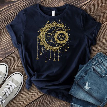 Golden Sun And Moon Dream Catcher T-Shirt