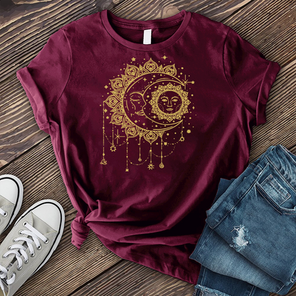 Golden Sun And Moon Dream Catcher T-Shirt