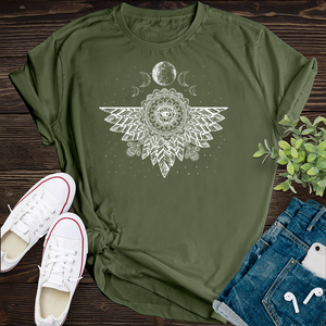 Ivory Mandala Feather T-Shirt