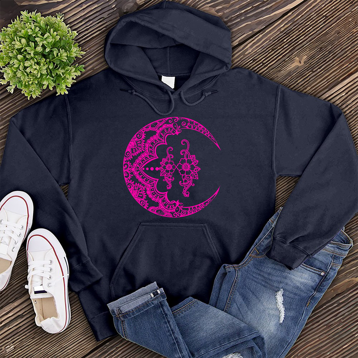 Neon Floral Crescent Hoodie's Image