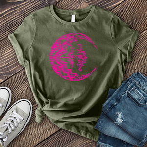 Neon Floral Crescent T-Shirt