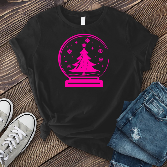 Hot Pink Christmas Globe T-Shirt