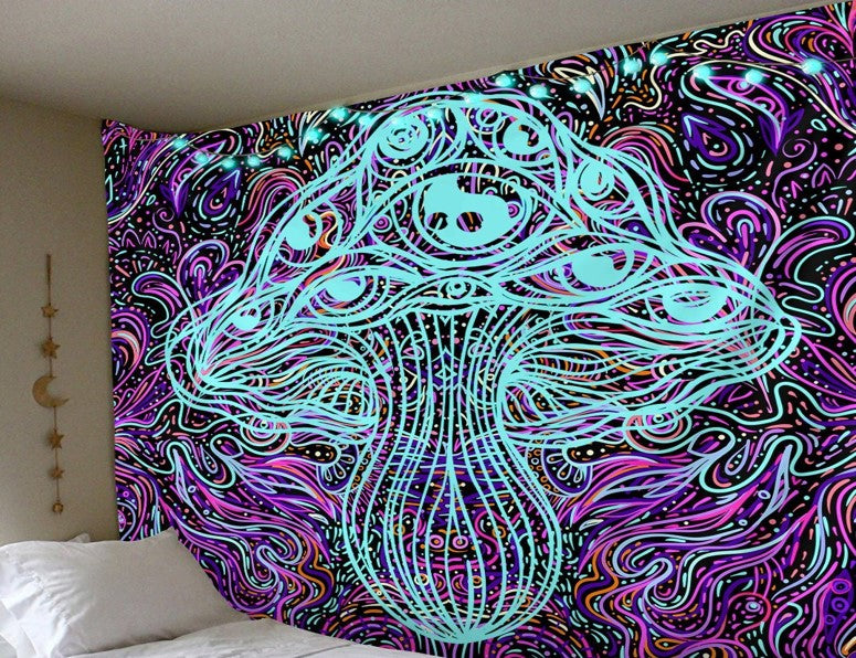Psychedelic Mushroom Tapestry