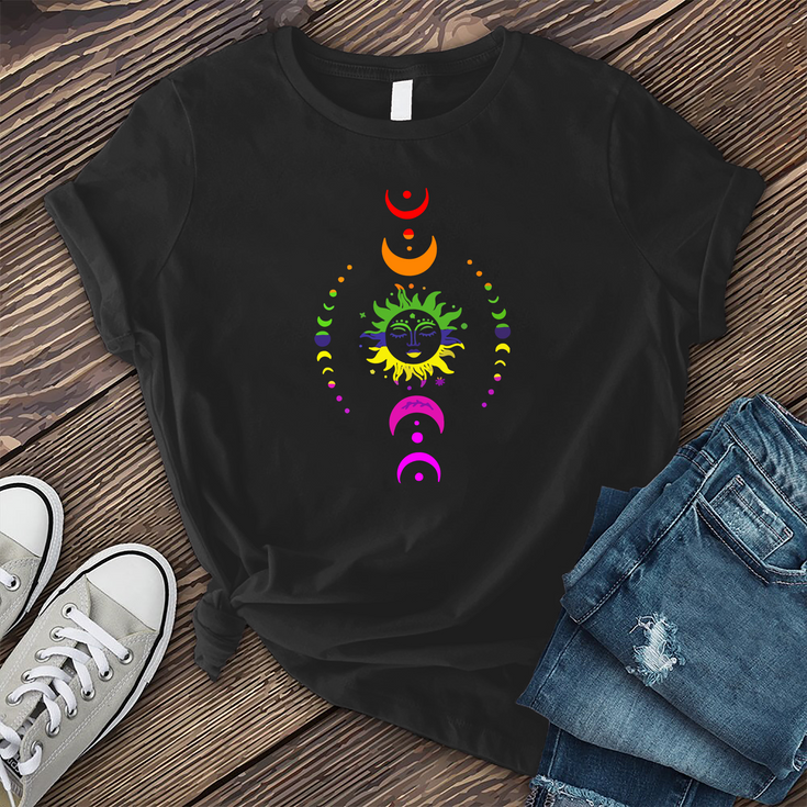 Rainbow Celestial Sunshine Moon T-Shirt's Image