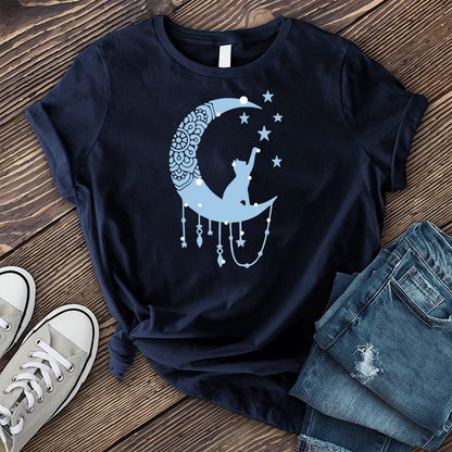 Snowy Cosmic Cat T-shirt