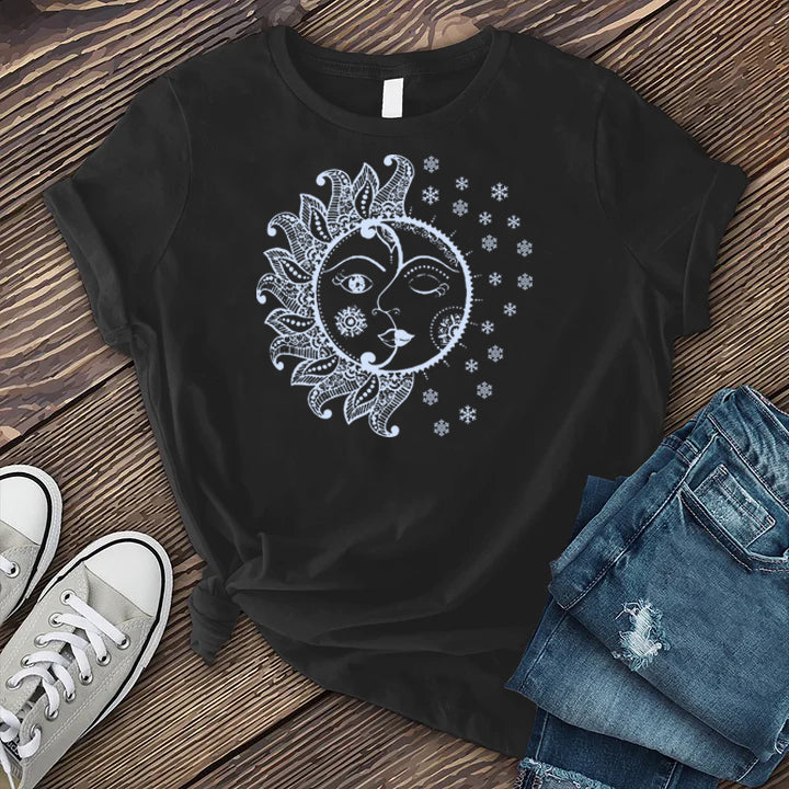Sun & Moon Snowflakes T-shirt