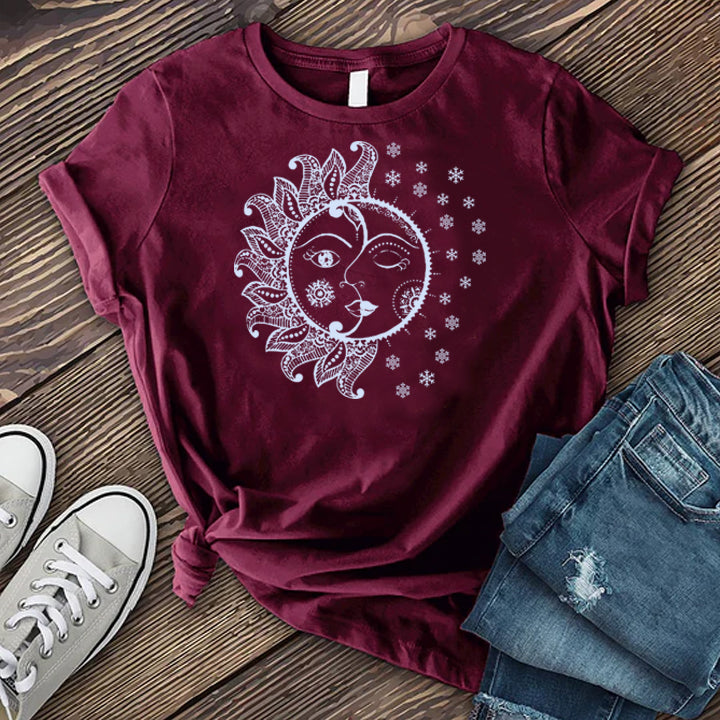 Sun & Moon Snowflakes T-shirt