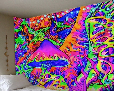 Abstract Mushroom Tapestry
