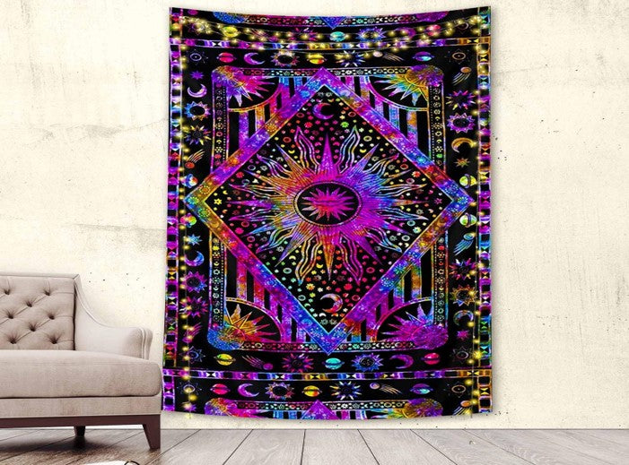Tie Dye Celestial Tapestry