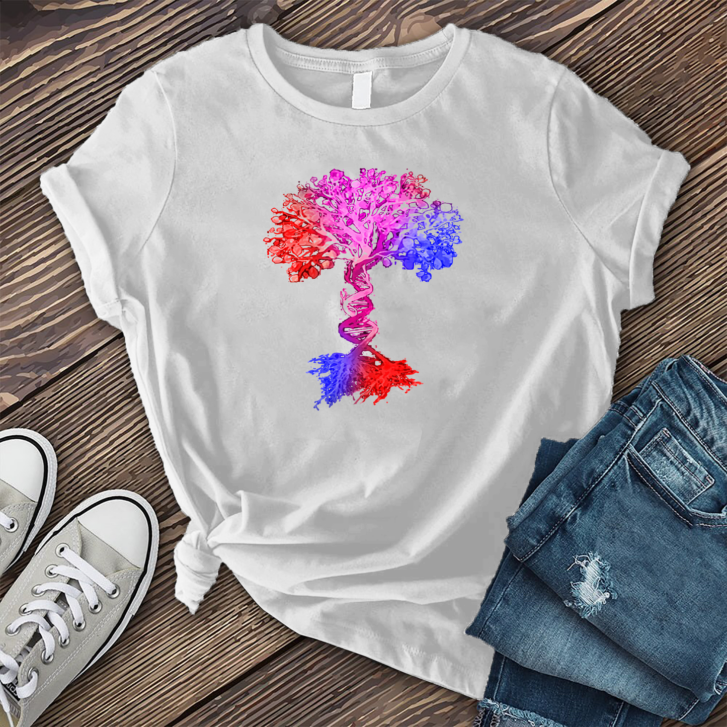 Trippy Glitch Tree T-Shirt