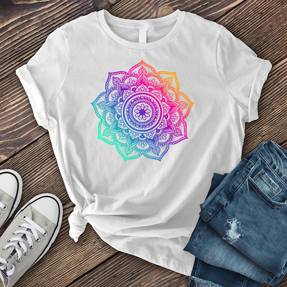 Rainbow Mandala T-Shirt Image