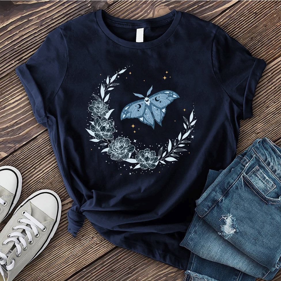 Moth Flower Moon T-shirt Image