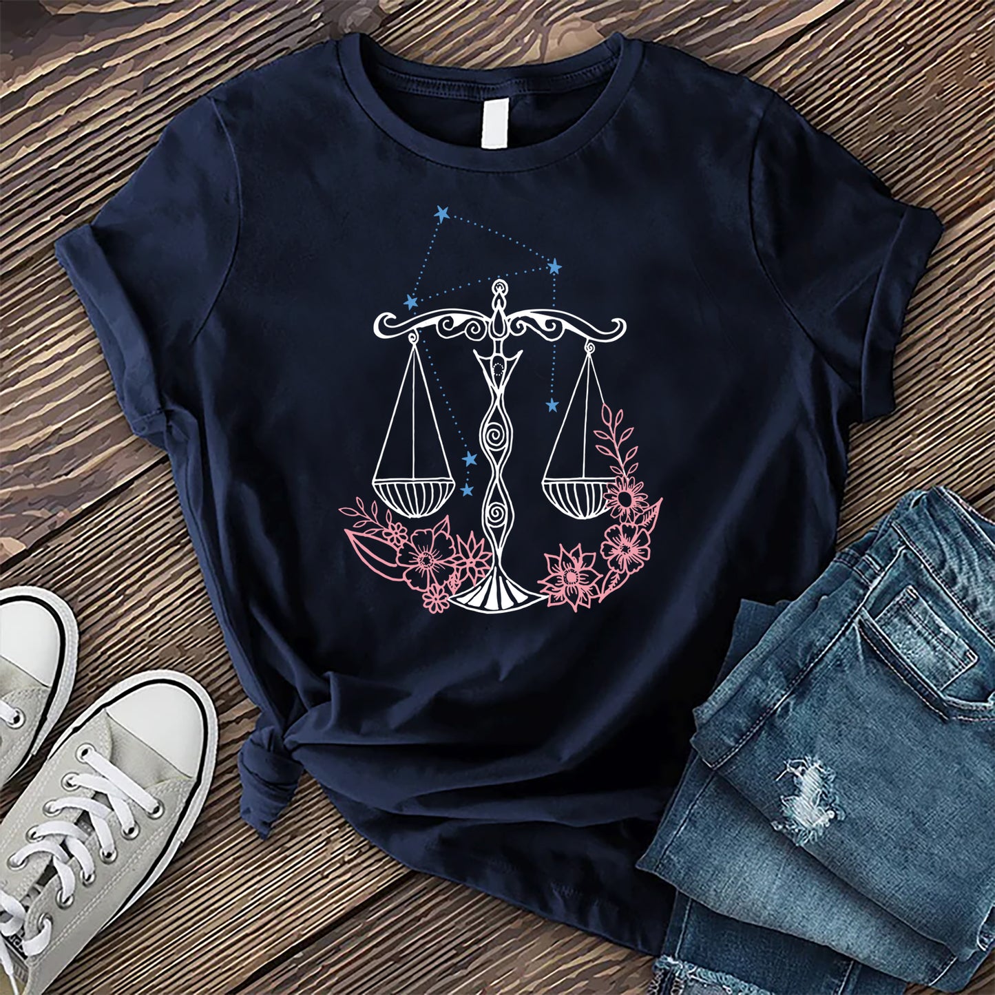 Libra Constellation and Scales T-Shirt