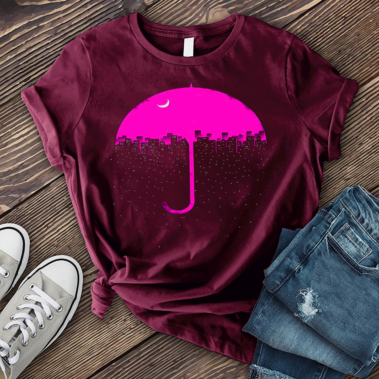 Neon Umbrella T-Shirt