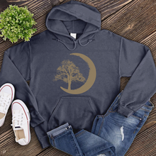 Load image into Gallery viewer, Sketched Tree and Moon Hoodie
