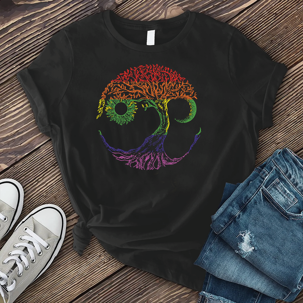 Colorful Celestial Tree Of Life T-Shirt Image