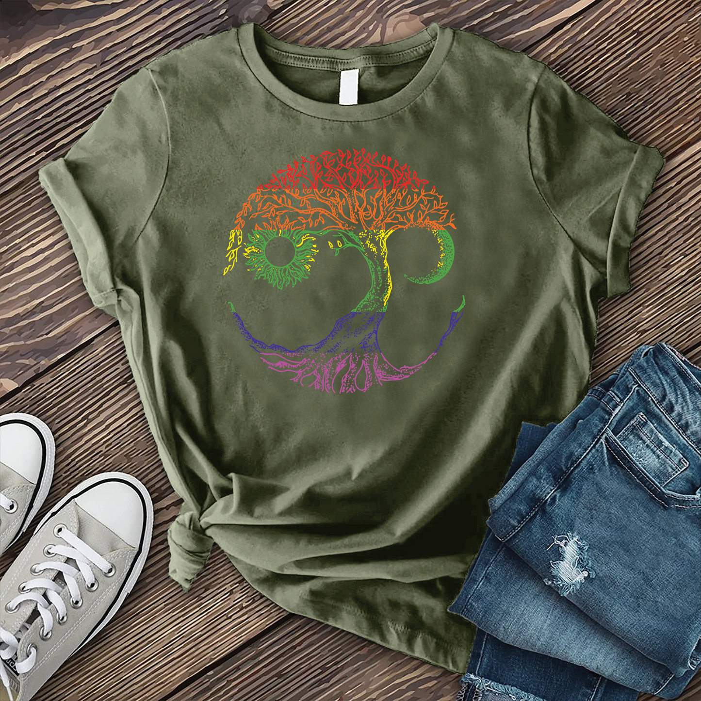 Colorful Celestial Tree Of Life T-Shirt