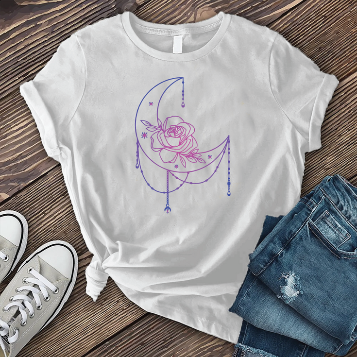 Celestial Moon Rose T-Shirt's Image