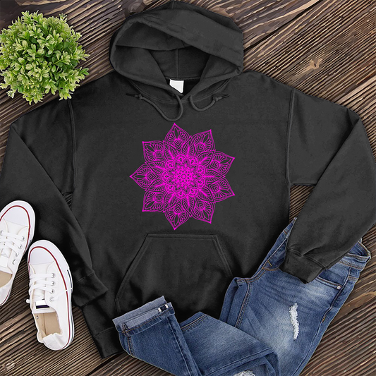Neon Mandala Flower Hoodie