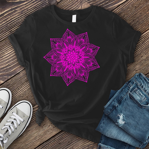 Neon Mandala Flower T-Shirt
