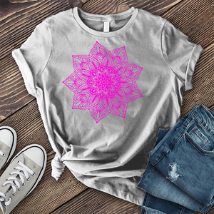 Neon Mandala Flower T-Shirt