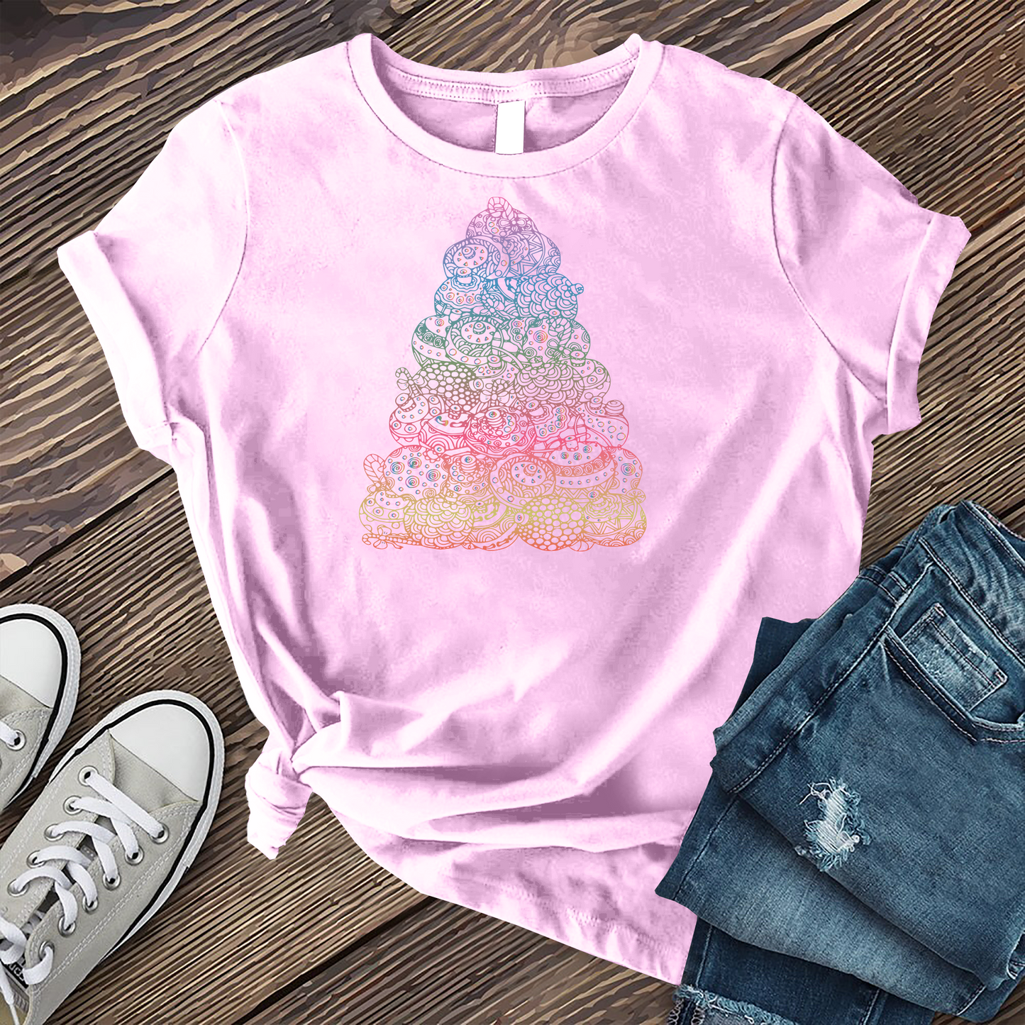 Mandala Christmas Tree T-shirt