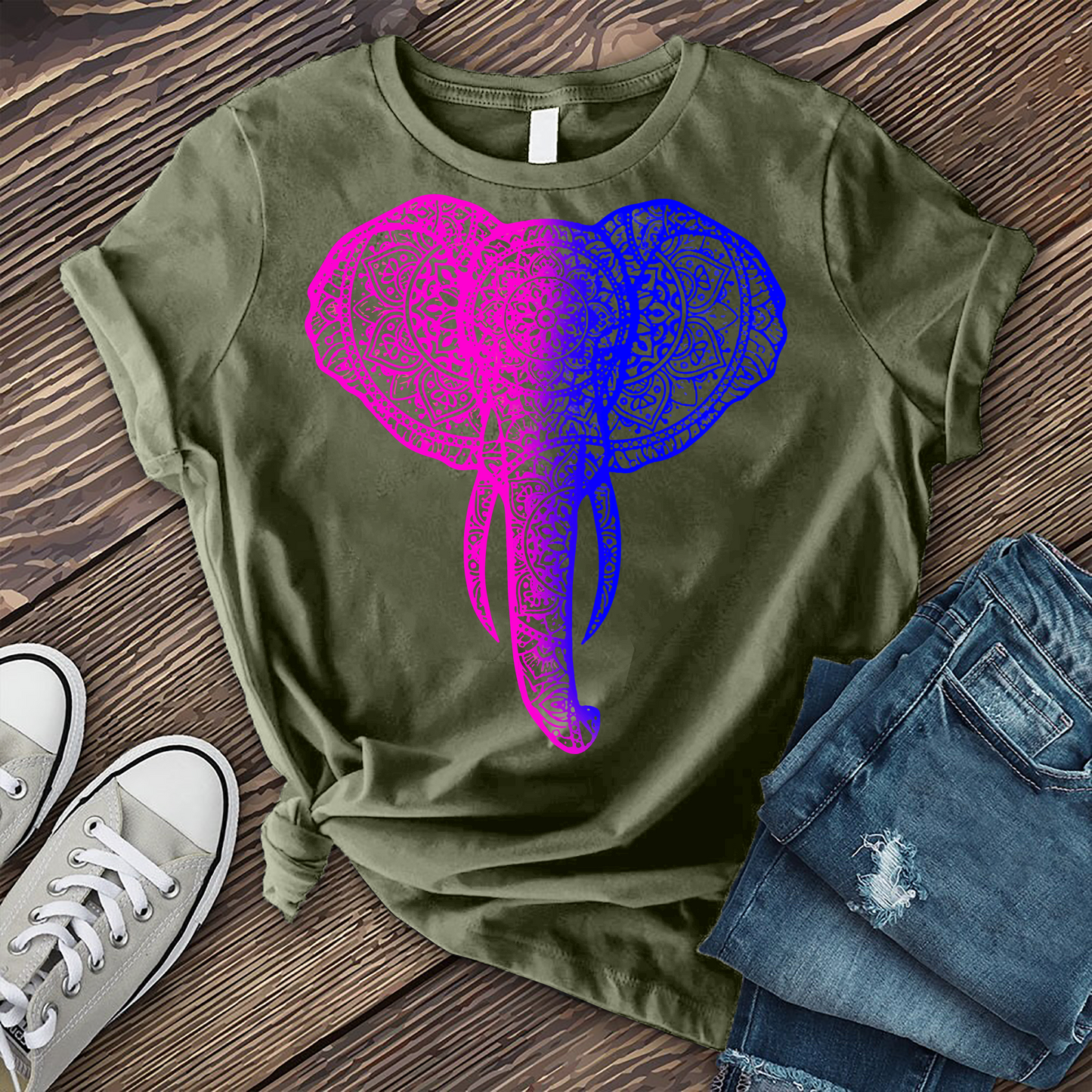 Mandala Elephant T-Shirt