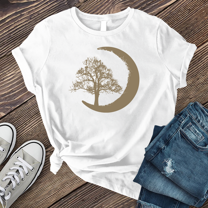 Sketched Tree and Moon T-shirt
